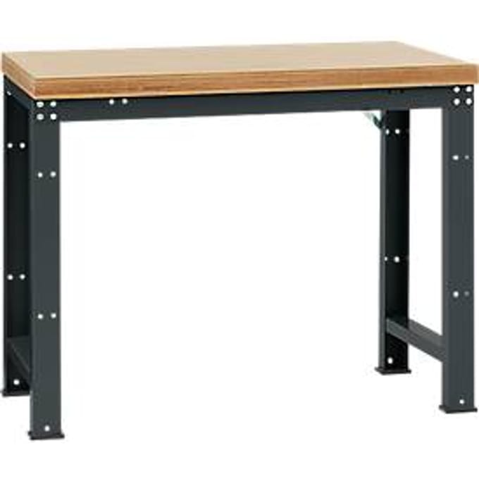 Manuflex werkbank Profi standaard, Tafelblad multiplex B 1250 x D 700, antraciet