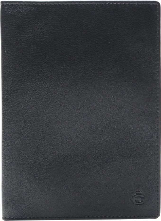 Esquire Leren Identiteitskaarthoesje Logo Passport Cover Black Zwart