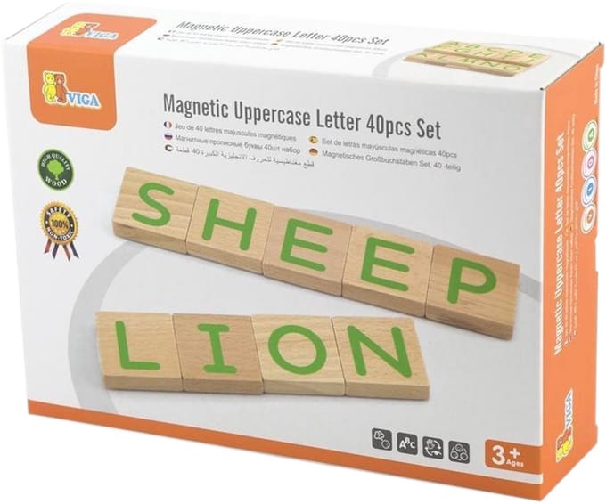 Viga Toys Magnetische Hoofdletters 40-delig