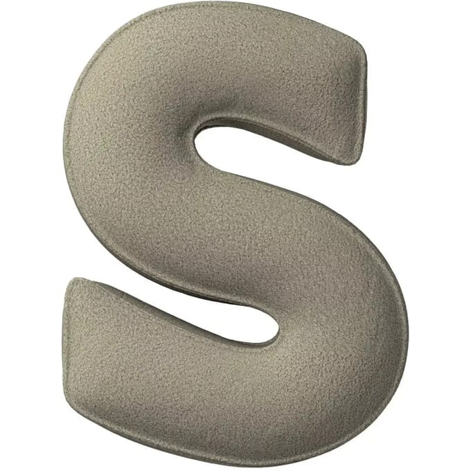 Kussen letter s Yellow Tipi Boucle