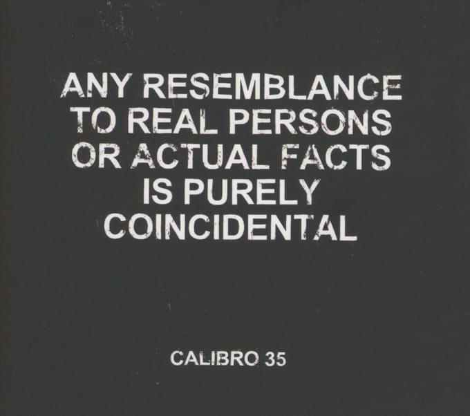 Calibro 35 - Any Resemblance To Real Persons Or Actual Facts Is Purely Coincidental (CD)