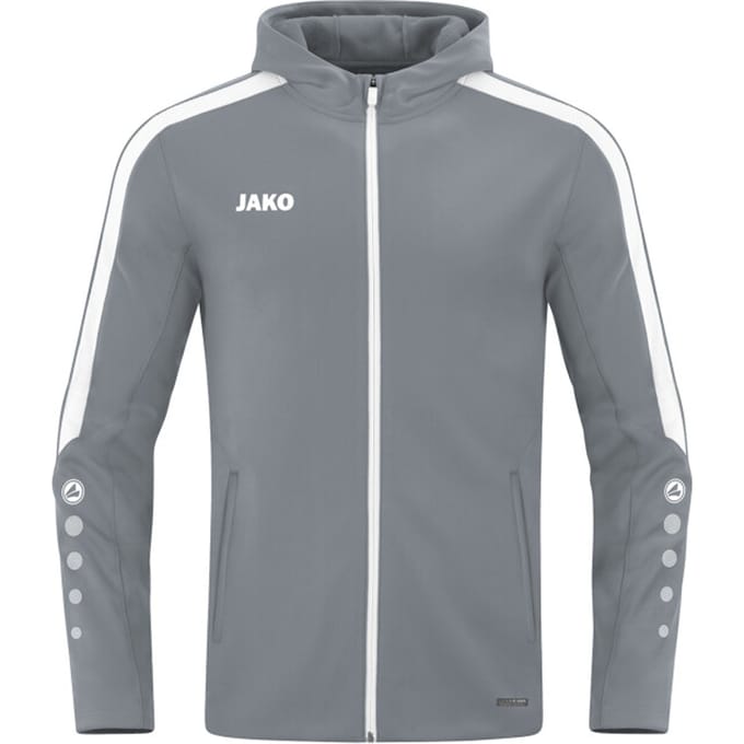 Jako Power Jas Met Kap Dames - Steengrijs | Maat: 38