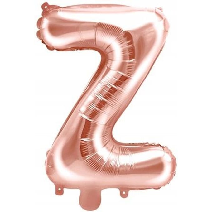 Partydeco - Folieballon Rose Gold Letter Z (35 cm)
