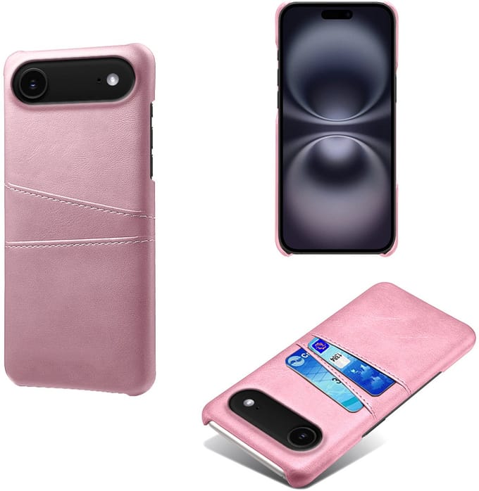 Backcover met Opbergvakjes + PMMA Screenprotector voor iPhone Air _ Roze Goud