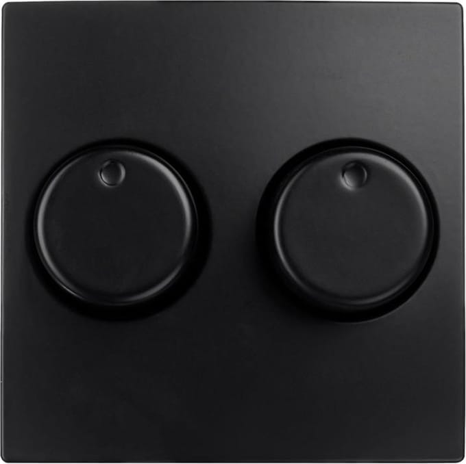 ION E1 centraalplaat zwart knop duo dimmer