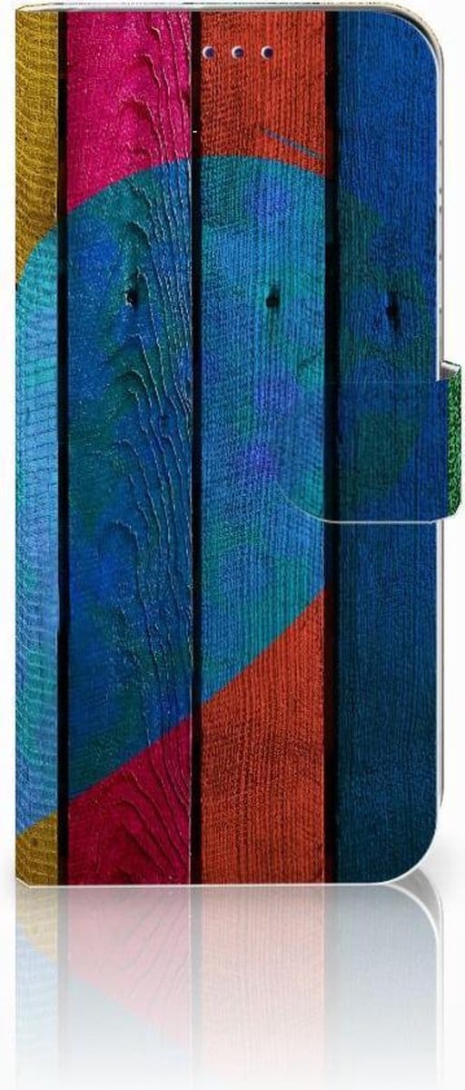 Samsung Galaxy A50 Book Style Case Wood Heart - Cadeau voor je Vriend