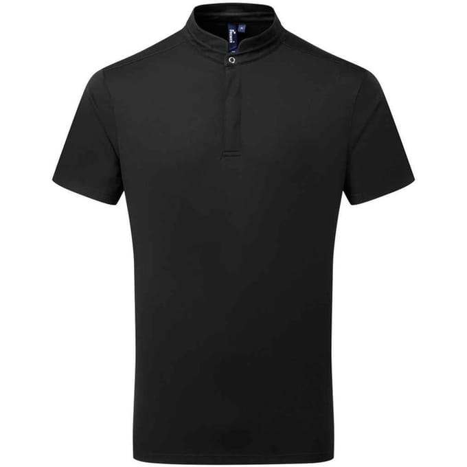Premier Heren Essential Coolchecker koksshirt met korte mouwen (Zwart)