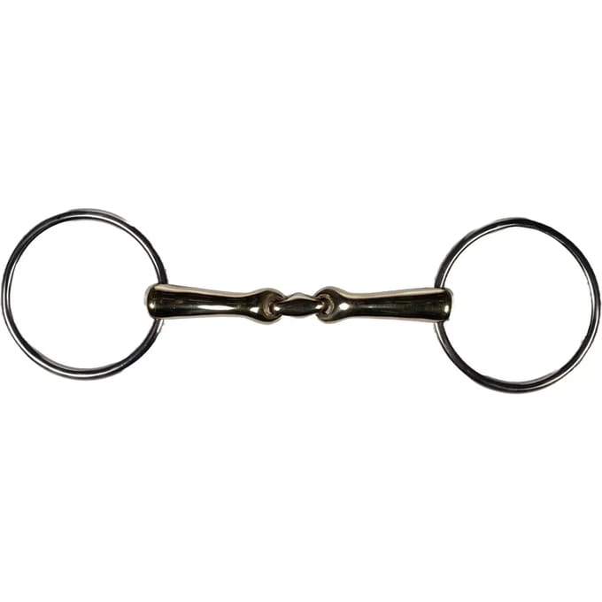 Dubbel bit voor paarden HKM High Curve 14 mm