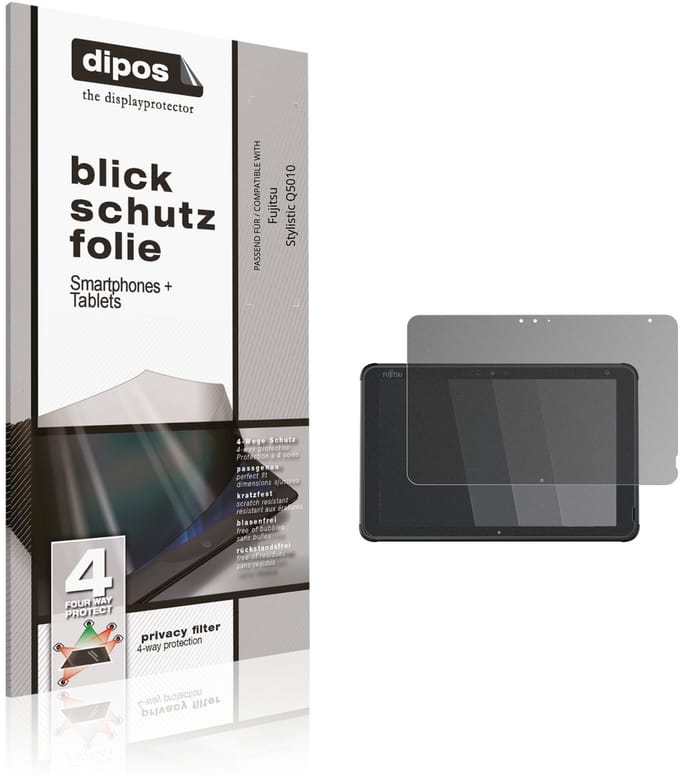 dipos – Matte Privacy Screenprotector geschikt voor Fujitsu Stylistic Q5010 | Anti-Spy Beschermfolie