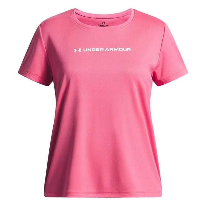 Under Armour Kinderen Tech Wordmark Performance T-Shirt (Roze)