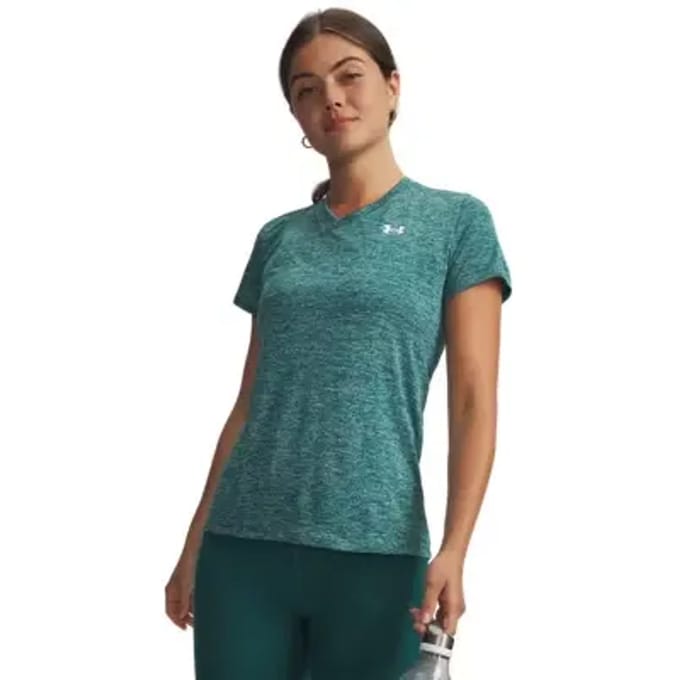Under Armour Tech Twist T-shirt Dames-groen, wit