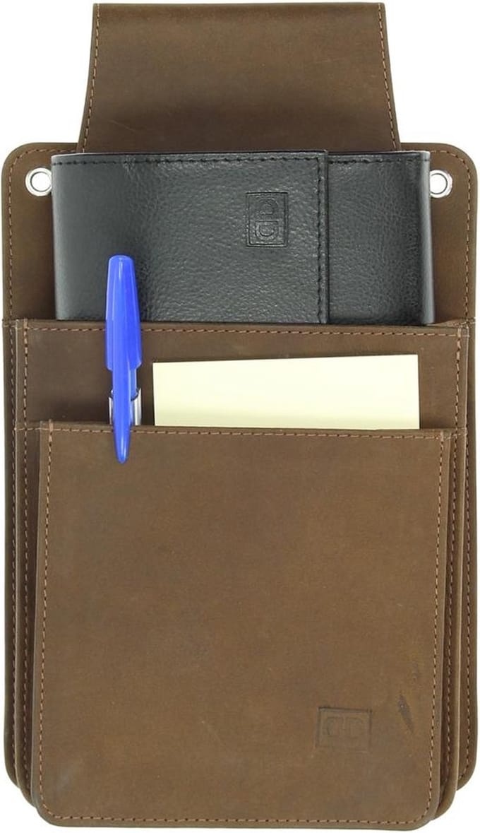 Double-D Monet Portemonnee Unisex - Wallet met RFID-bescherming - Portefeuille van 100% Leder - Bruin