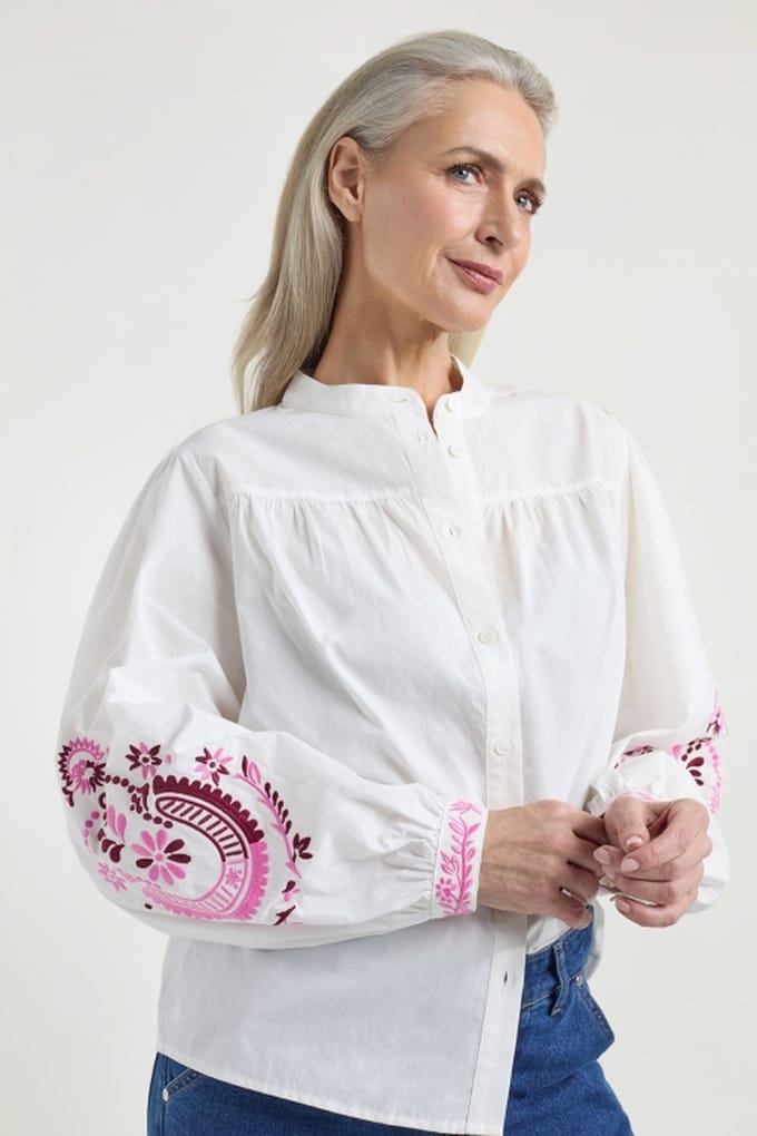 Josephine & Co Joris Blouse Fuchsia Print Taglia: 44 | Magliette intime Outlet | Donna | Rosa