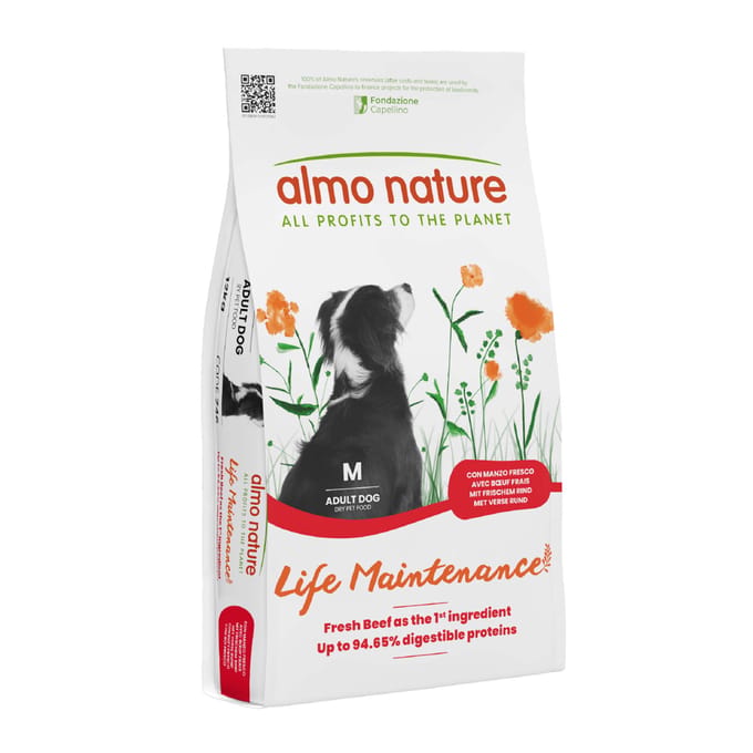 2x12kg Almo Nature Adult Rund & Rijst Medium Hondenvoer