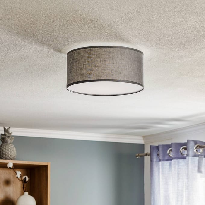 TK Lighting Plafondlamp Rondo, grijs, Ø 30 cm