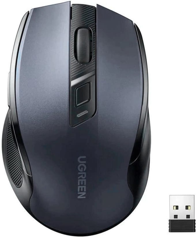 Ugreen - optische - draadloze muis USB 2,4GHz / Bluetooth 5.0 - 4000 - DPI - zwart - (MU006)