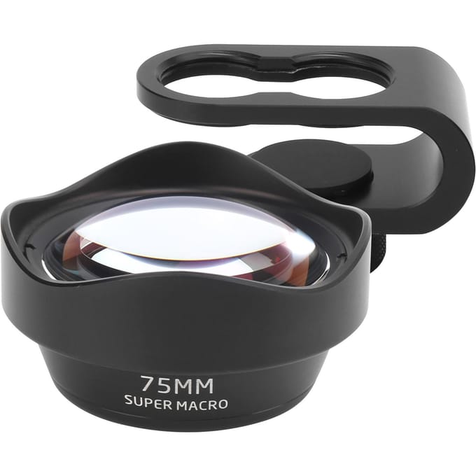75mm Mobiele Telefoon Camera Macro Lens Externe Asferische Macro Lens voor TelefoonsIOS Pad black