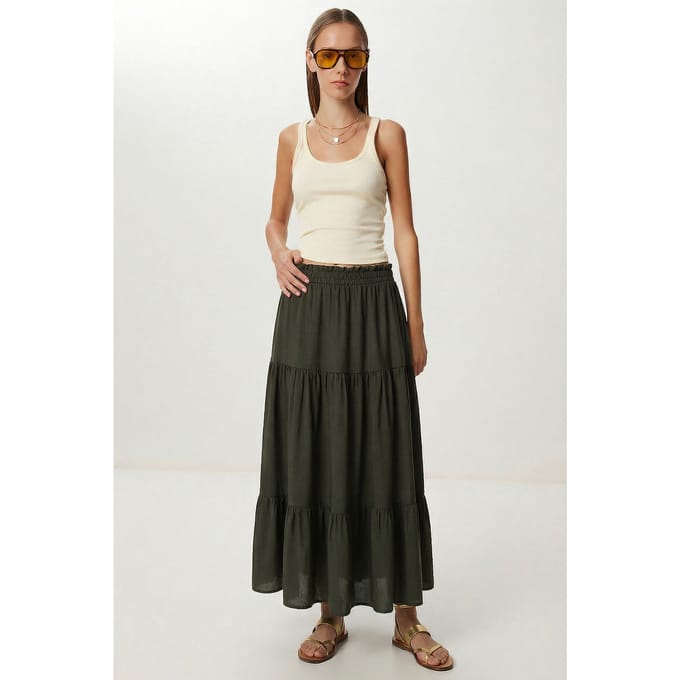 Hoge Taille A-Lijn Maxi Rok