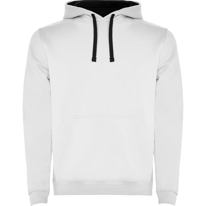 Roly Heren Urban Hoodie (Wit/Zwaar Blauw)