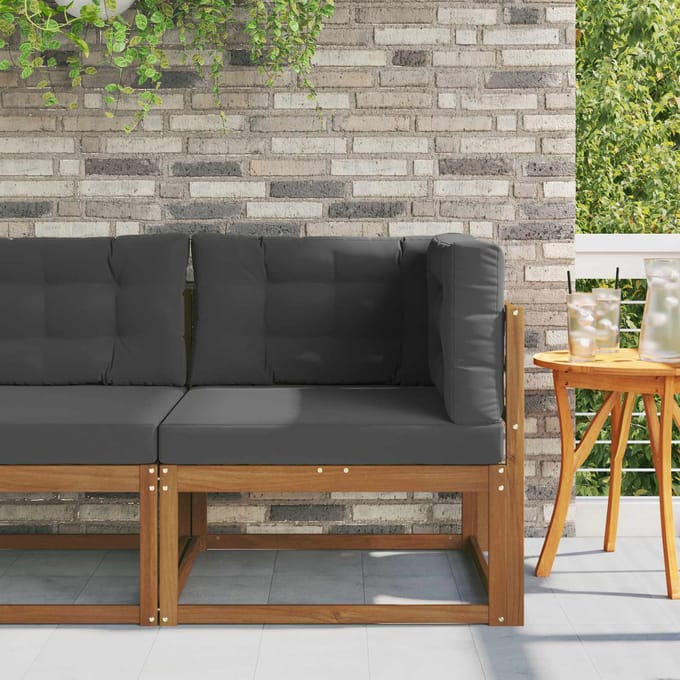 vidaXL - Outdoor - Hoekbank - Naturel