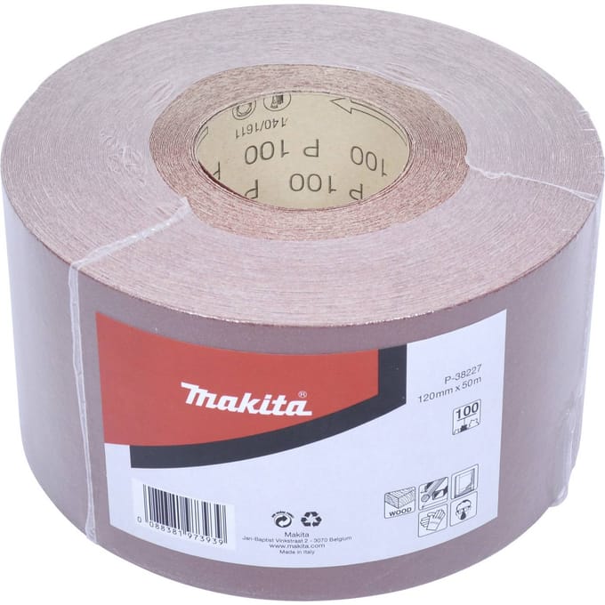 Makita P-38227 P-38227 Schuurpapierrol Korrelgrootte (num) 100 (l x b) 50 m x 120 mm 1 stuk(s)