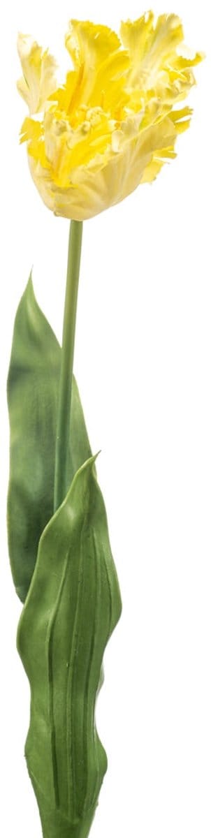 Emerald - Kunstbloem Tulp Parrot 68cm Licht geel - Kunstplant voor binnen