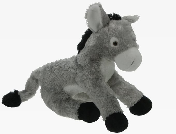 Cornelissen Pluche Ezel knuffel - grijs - 34 cm - boerderij knuffels