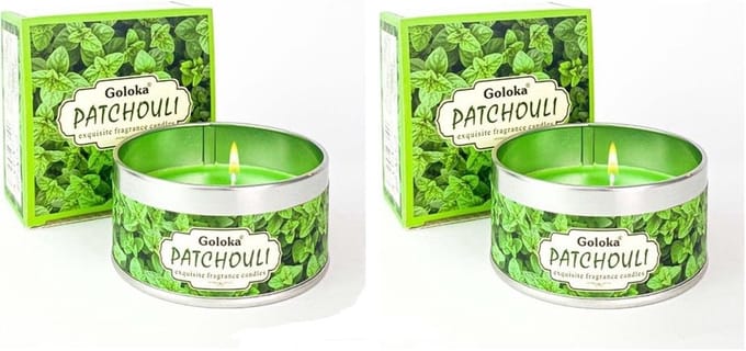 Goloka - Patchouli - Geurkaars - Sojawas - patchouly - kaars - 2 stuks