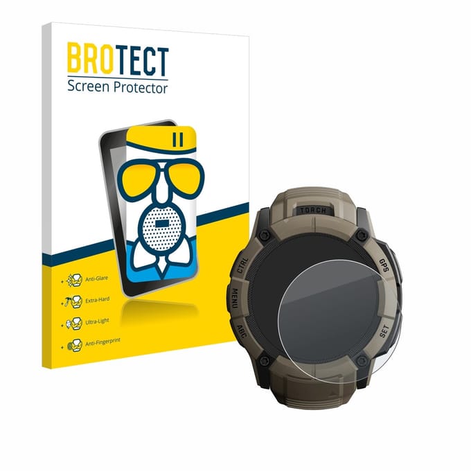 BROTECT - Screenprotector voor Garmin Instinct 2X Solar Tactical Edition - Folie Beschermfolie Beschermglas matte
