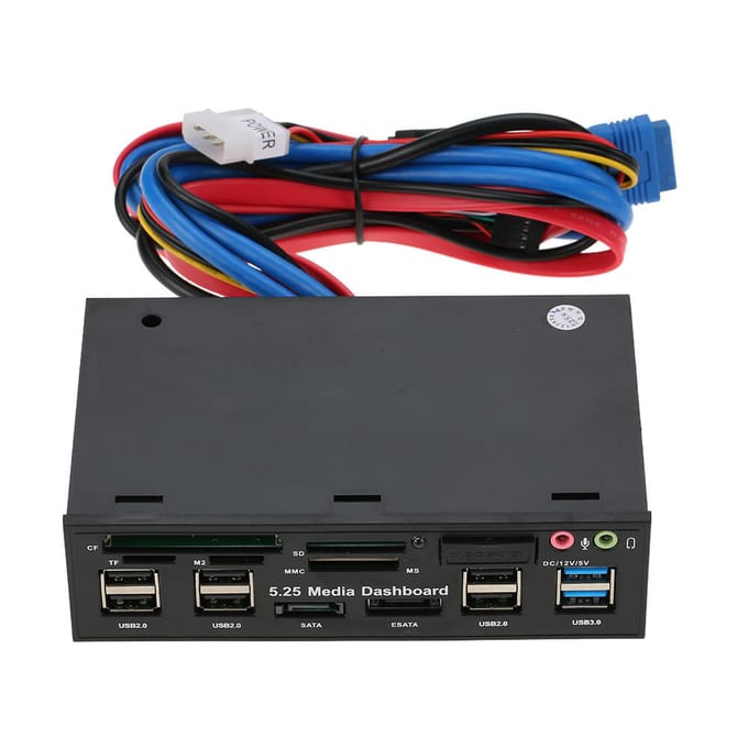 5,25  interne SATA e-SATA USB multifunctionele vijf-in-één kaartlezer white