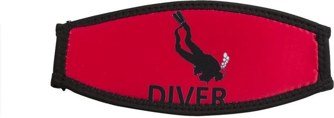 Maskstrap neopreen slide diver rood
