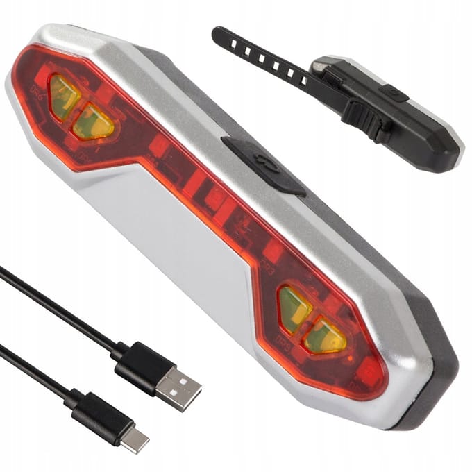 Verk Group QX-W13 Fietslamp Achterlicht LED USB Oplaadbaar 200lm