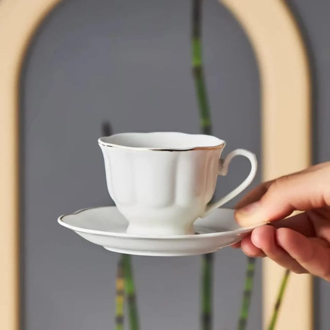 Karaca Bell Koffiekopset – 6 Personen – 90 ml – Porselein