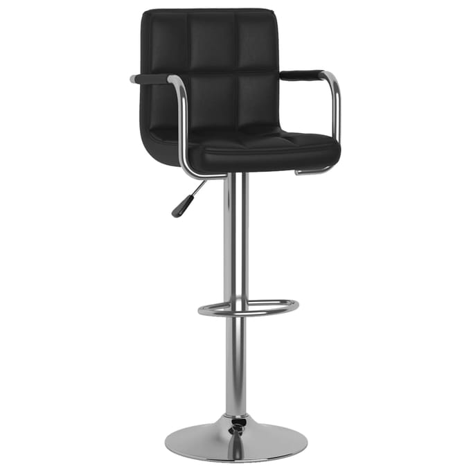vidaXL - Barstoelen - 2 - st - kunstleer - zwart
