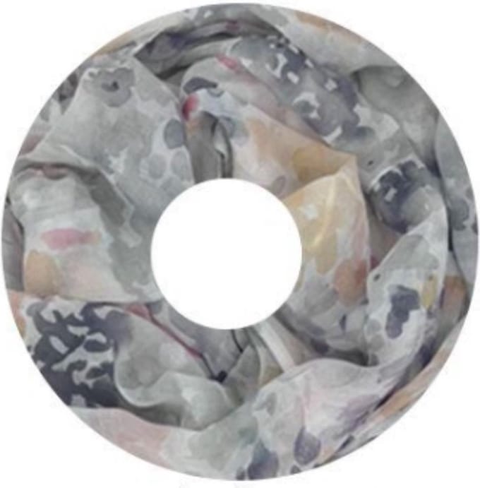 Dunne Colsjaal - Print - Grijs - 80 x 50 cm (20273#)