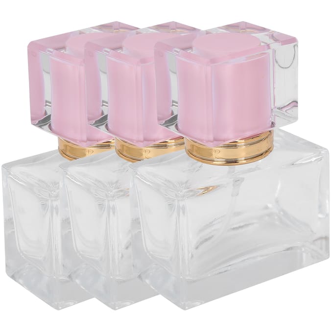 3 stuks Glazen Lege Parfumfles Make-up Navulbare Parfum Sprayfles DispenserRoze roze