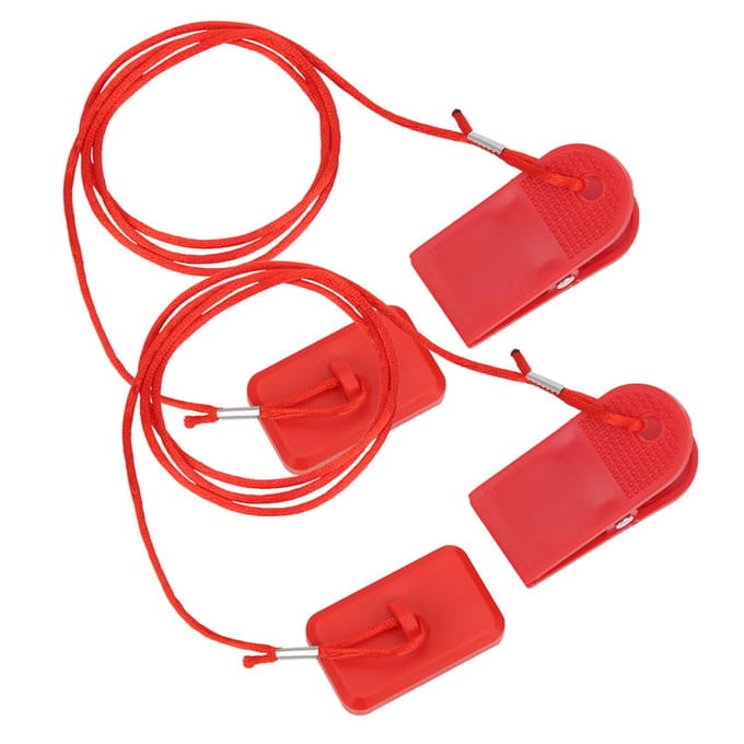 2 Stuks Loopband Veiligheidsschakelaar Lock Magneet Sleutel Universeel Accessoire Rechthoekige Clip red