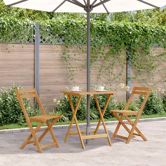vidaXL - Tuintafel - inklapbaar - 60x60x75 - cm - massief - acaciahout