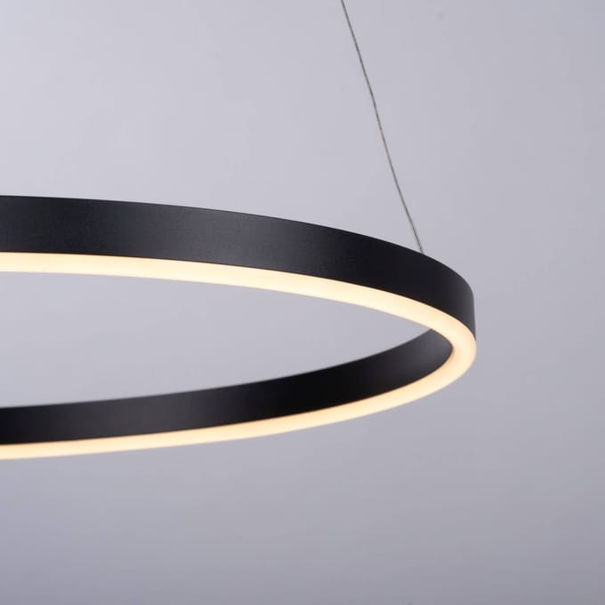 JUST LIGHT. GmbH Ritus LED hanglamp, Ø 58,5cm, antraciet