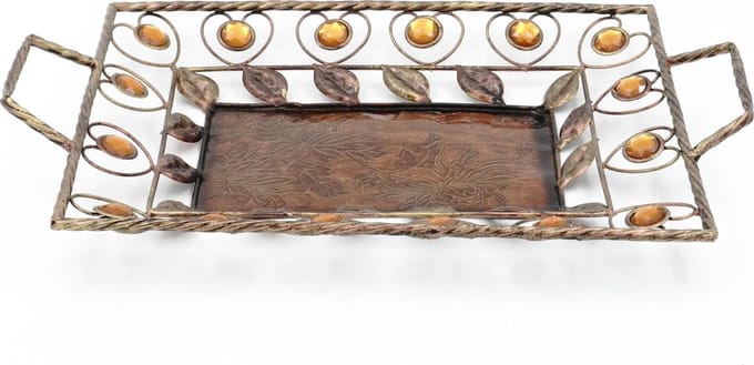 Decoratie Schaal - Bronskleurig - 45x28cm