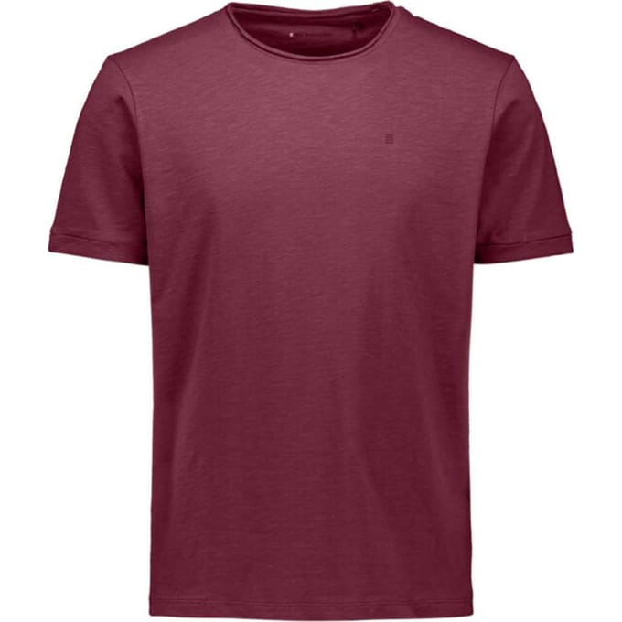 No Excess T-shirt Crewneck Slub Dark Wine Size: L | Basic T-Shirts Outlet | Heren |