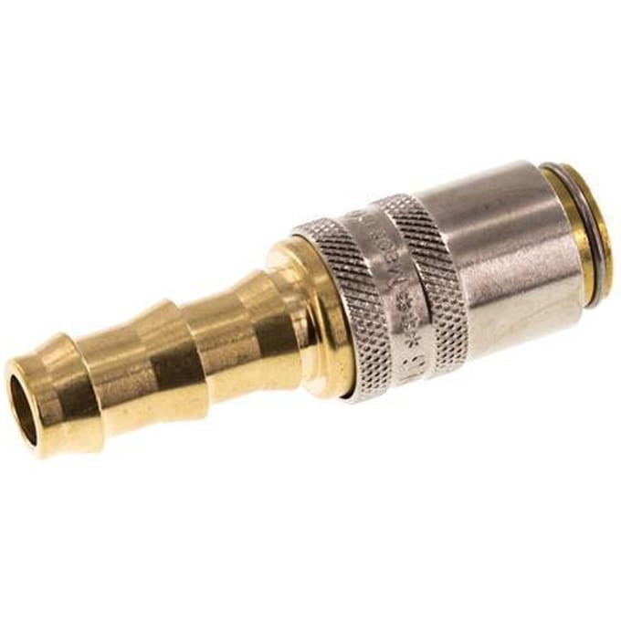 Messing DN 6 Tempereerkoppeling Snelkoppeling 9.5 mm Slangpilaar