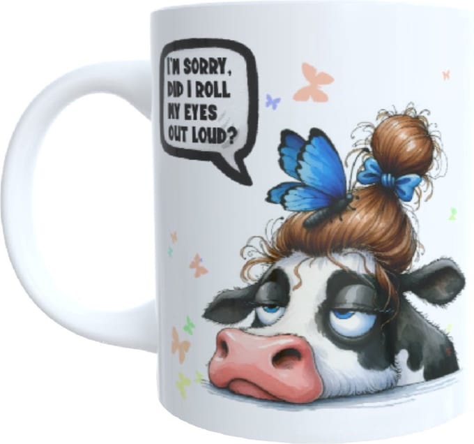 Koffie beker - thee mok I`am sorry - afbeelding cow - koe