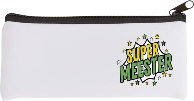 Akyol - super meester Etui - Meester - een meester - school - verjaardagscadeau - afscheidscadeau - kado - gift - 20 bij 9 cm