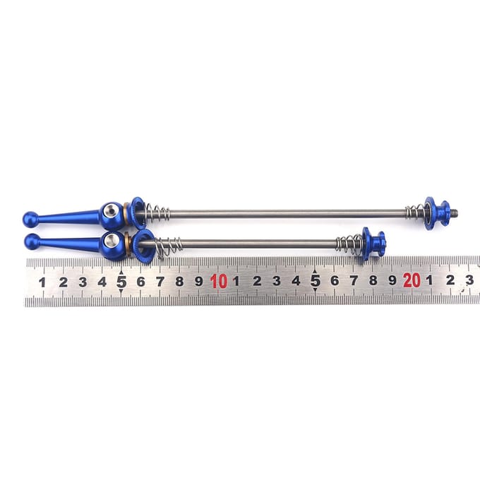 2 stuks Ultralicht Titaniumlegering Snelspanner Fiets Vervanging Reparatieonderdelen (Blauw) gray