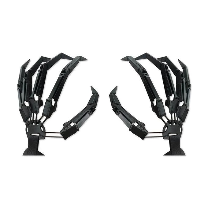 1 Paar Halloween Gelede Vingerhandschoenen met Flexibel Gewricht Halloween Feest Jurk Cosplay Kostuum Requisieten 1 left hand wit