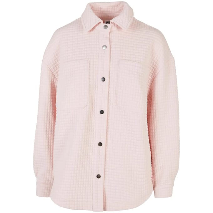 Urban Classics - Quilted Sweat Overshirt Blouse - L - Roze