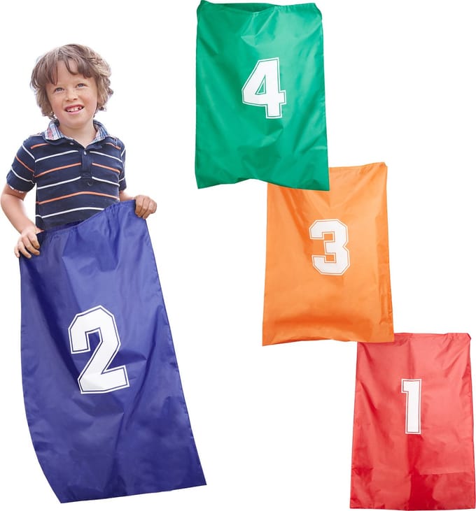 springzakken voor kinderen - 4 stuks - vanaf 3 jaar - zakloop set - kinderverjaardag