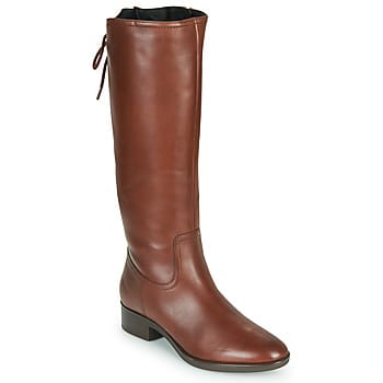 Geox D Felicity Lederen Dames Bruine Laarzen