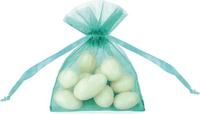 Organza zakjes turquoise (20st)